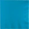 Creative Converting Turquoise Dinner Napkins 3Ply 1/4Fld, 25 Ct Solid Color Tableware