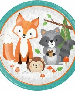 Creative Converting Wild One Woodland Paper Plates, Pack Of 8 1st Birthday Party Themes