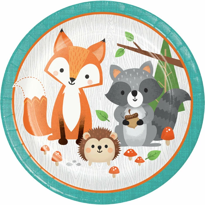 Creative Converting Wild One Woodland Paper Plates, Pack Of 8 1st Birthday Party Themes