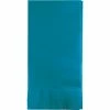 Creative Converting Turquoise Dinner Napkins 2Ply 1/8Fld, 50 Ct Solid Color Tableware