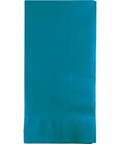 Creative Converting Turquoise Dinner Napkins 2Ply 1/8Fld, 50 Ct Solid Color Tableware