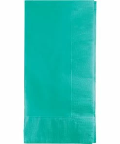 Creative Converting Teal Lagoon Dinner Napkins 2Ply 1/8Fld, 50 Ct Solid Color Tableware