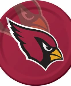 Creative Converting Arizona Cardinals Paper Plates, 8 Ct NFL And Football Party Supplies