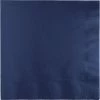 Creative Converting Solid Color Tableware Navy Dinner Napkins 3Ply 1/4Fld, 25 Ct