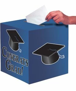 Creative Converting Blue Graduation Card Box