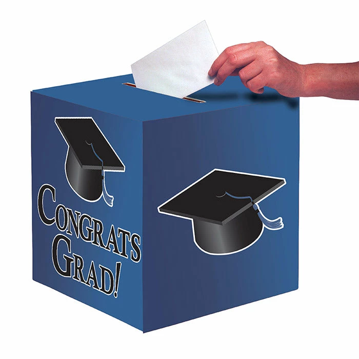Creative Converting Blue Graduation Card Box
