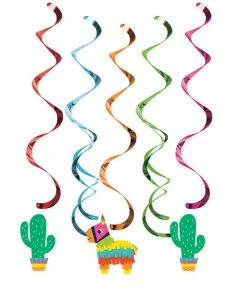 Creative Converting Cinco De Mayo And Fiesta Party Decorations Fiesta Fun Dizzy Danglers, 5 Ct
