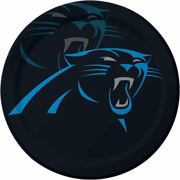Creative Converting NFL And Football Party Supplies Carolina Panther Paper Plates, 8 Ct