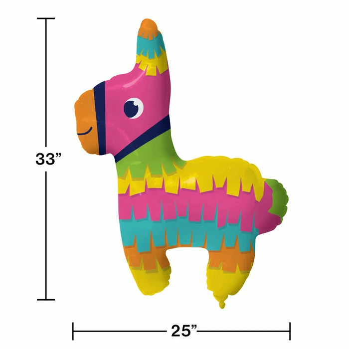 Creative Converting Cinco De Mayo And Fiesta Party Decorations Fiesta Fun Metallic Balloon Pinata Shaped, 33" X 25"