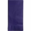 Creative Converting Purple Dinner Napkins 2Ply 1/8Fld, 50 Ct Solid Color Tableware