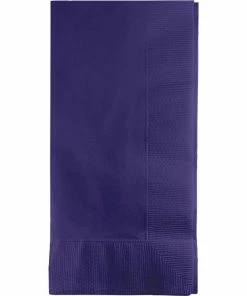 Creative Converting Purple Dinner Napkins 2Ply 1/8Fld, 50 Ct Solid Color Tableware