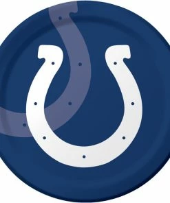 Creative Converting Indianapolis Colts Paper Plates, 8 Ct NFL And Football Party Supplies