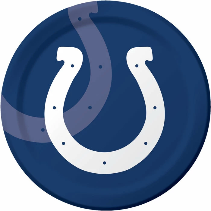 Creative Converting Indianapolis Colts Paper Plates, 8 Ct NFL And Football Party Supplies