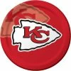 Creative Converting Kansas City Chiefs Paper Plates, 8 Ct NFL And Football Party Supplies