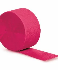 Creative Converting Hot Magenta Crepe Streamers 81' Solid Color Tableware