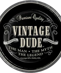 Creative Converting Vintage Dude Dessert Plates, 8 Ct Adult Birthday Party Themes