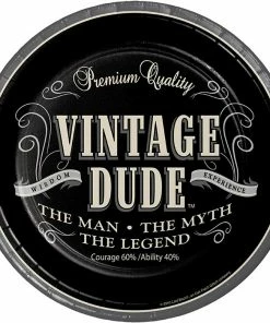 Creative Converting Vintage Dude Paper Plates, 8 Ct Adult Birthday Party Themes