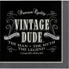 Creative Converting Vintage Dude Beverage Napkin, 3 Ply, 16 Ct Adult Birthday Party Themes
