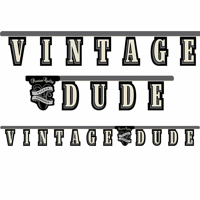 Creative Converting Vintage Dude Jointed Banner Lg