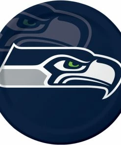 Creative Converting Seattle Seahawks Paper Plates, 8 Ct NFL And Football Party Supplies