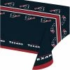 Creative Converting NFL And Football Party Supplies Houston Texans Plastic Table Cover, 54" X 102"