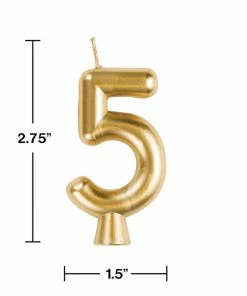 Creative Converting Gold 5 Candle