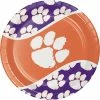 Creative Converting Clemson University Paper Plates, 8 Ct NCAA College Themed Party Decorations