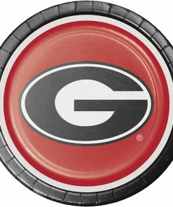 Creative Converting University Of Georgia Paper Plates, 8 Ct NCAA College Themed Party Decorations