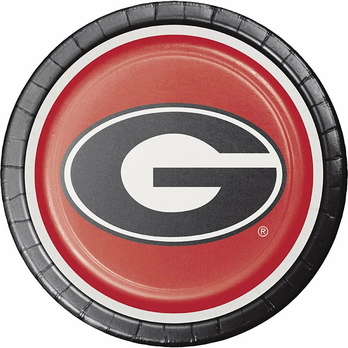 Creative Converting University Of Georgia Paper Plates, 8 Ct NCAA College Themed Party Decorations