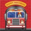 Creative Converting Fire Truck Birthday Napkins, 16 Ct Kids Birthday Party Themes