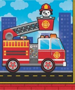 Creative Converting Fire Truck Napkins, 16 Ct