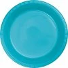Creative Converting Solid Color Tableware Bermuda Blue Plastic Dessert Plates, 20 Ct