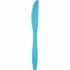 Creative Converting Solid Color Tableware Bermuda Blue Plastic Knives, 50 Ct