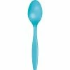 Creative Converting Bermuda Blue Plastic Spoons, 24 Ct Solid Color Tableware