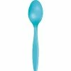 Creative Converting Bermuda Blue Plastic Spoons, 50 Ct