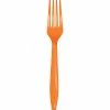 Creative Converting Sunkissed Orange Plastic Forks, 24 Ct Solid Color Tableware