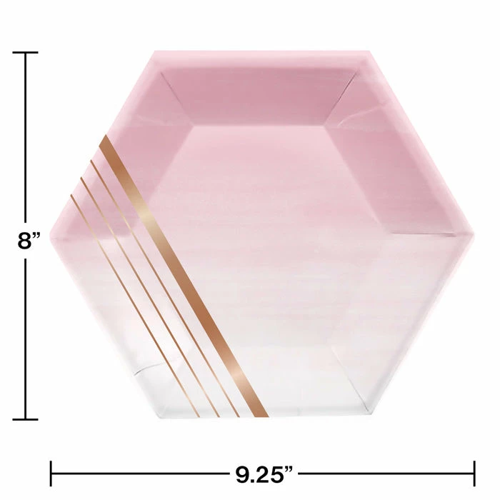 Creative Converting Rose' All Day Dessert Plates, 8 Ct