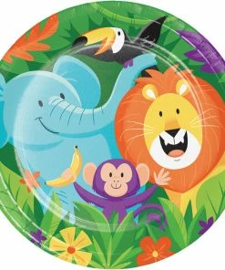 Creative Converting Kids Birthday Party Themes Jungle Safari Paper Plates, 8 Ct