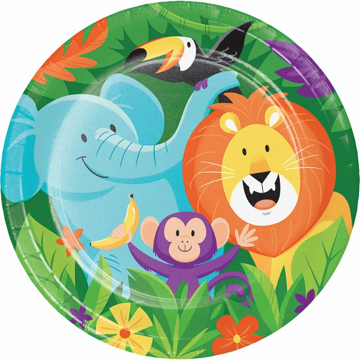 Creative Converting Kids Birthday Party Themes Jungle Safari Paper Plates, 8 Ct