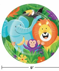 Creative Converting Kids Birthday Party Themes Jungle Safari Paper Plates, 8 Ct