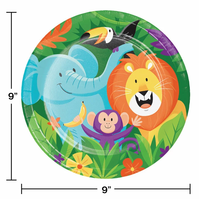 Creative Converting Kids Birthday Party Themes Jungle Safari Paper Plates, 8 Ct