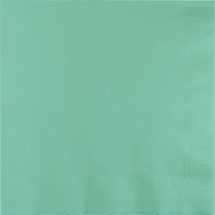 Creative Converting Solid Color Tableware Fresh Mint Luncheon Napkin 3Ply, 50 Ct