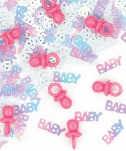 Creative Converting Baby Showers It's A Girl Pacifier Confetti, 0.5 Oz