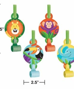 Creative Converting Jungle Safari Blowouts W/ Med, 8 Ct