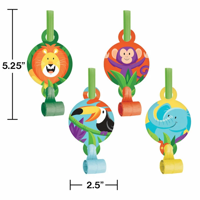 Creative Converting Jungle Safari Blowouts W/ Med, 8 Ct