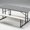 Creative Converting Stay Put Tablecover Black Check, 29" X 72"