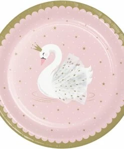 Creative Converting Kids Birthday Party Themes Stylish Swan Paper Plates, Pack Of 8