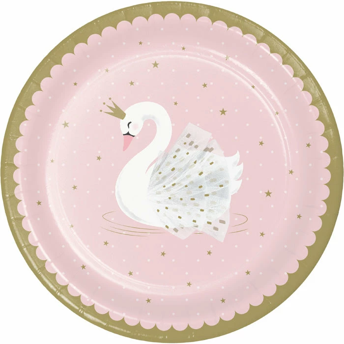 Creative Converting Kids Birthday Party Themes Stylish Swan Paper Plates, Pack Of 8