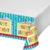 Creative Converting Cake Birthday Plastic Tablecover 48" X 88"