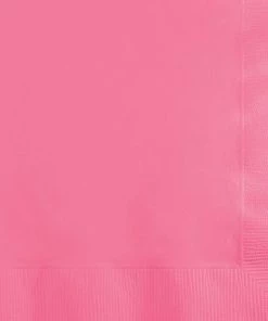 Creative Converting Solid Color Tableware Candy Pink Beverage Napkin, 3 Ply, 50 Ct
